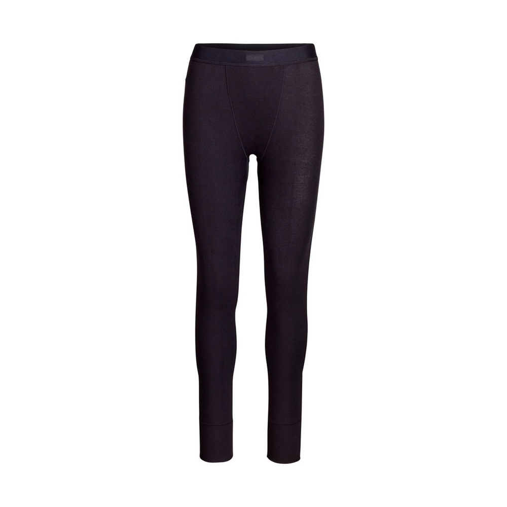 Skims Cotton rib thermal leggings in soot size small